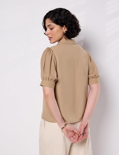 Image of Symbol Premium Women's Polyester Collared Top | Regular Fit | Desk-to-Dinner (Available in Plus Sizes)