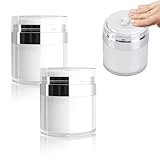 2 Piezas Airless Pump Dispensador Crema, Tarros Cosméticos Recargables, Contenedor de Bomba Sin Aire, Bote Crema Vacio para Crema de Cara Viaje (50Ml)