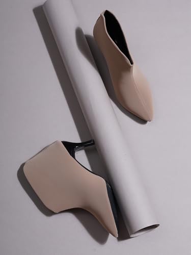 Image of HVNLY Women's Ankle Pumps Sandal - Pointed Toe Kitten Heel Booties for Casual & Party || Luxury High Heel Sandals Wedding & Evening Footwear