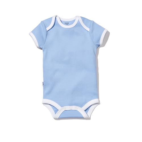 Nanit Sleep Wear Short Sleeve Bodysuit - 9M Cornflower Blue - image 1
