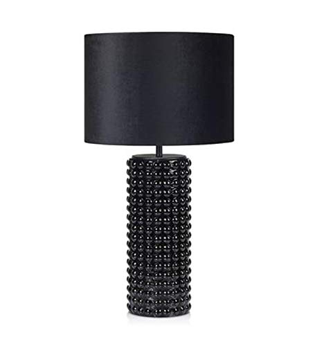 Markslöjd Proud Tischleuchte schwarz E27 Tischlampen (Schwarz, Glas, Textil, Universal, IP20, II, E27)