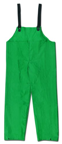 Image of MCR Safety 388BFX2 Dominator PVC /Polyester Bib Overall with Elastic Adjustable Suspenders, Green, 2X-Large