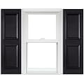 Polaris Vinyl Raised Panel Shutters (1 Pair) in Stock Now - 002 Black - 15 Inch x 47 Inch