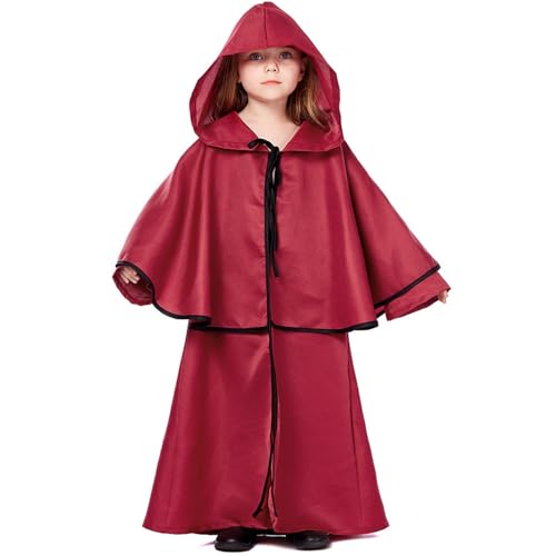 Generisch Fête médiévale pour garçons et filles - Idéal pour les fêtes costumées cosplay (rouge, 5-6 ans)