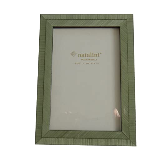 natalini(ナタリーニ) フォトフレーム 木製 象嵌細工 写真フレーム イタリア製 10 x 15cm はがきサイズ Verdino 薄グリーン 小