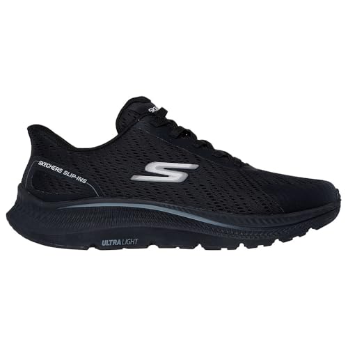 Skechers Homme Go Run Consistent 2.0 Worldview Slip-In ENTRAINEUSE, Black Textile, 43.5 EU