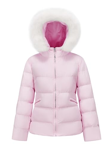 WULFUL Women's Winter Coats Warm Lightweight Thicken Puffer Jackets with Faux-Fur Hood
