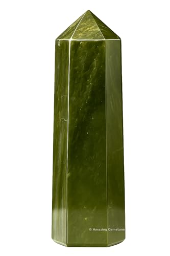 Image of Amazing Gemstone Large Vesuvianite Crystal Towers ~ Natural Healing Crystal Point Obelisk for Reiki Healing and Crystal Grid (5.5 to 6 INCH)