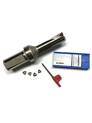 U Drill, 1"x3x6-1/2", 1-1/4" Shank, Indexable, with Extra 4 WCMX05 Inserts, #UD-1