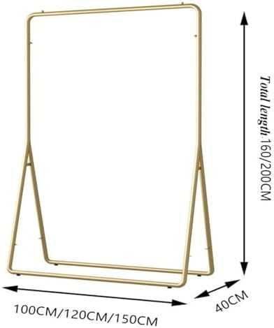 Heavy Duty Gold Clothing Rack - Sturdy Garment Display Stand for Retail, Weddings & Events, Perfect for Long Dresses, Formal Attire & Outfits, Elegant Clothes Organizer