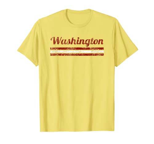 Washington D.C. Retro Vintage Weathered Stripe Retroceso Camiseta