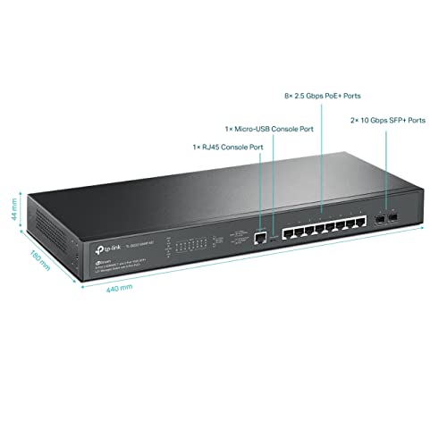 Image of TP-Link Omada SG3210XHP-M2 | Jetstream 8 Port Multi-Gigabit L2+ Managed PoE Switch | 8 PoE+ Port @240W, 2 x 10G SFP+ Slots | 2.5G Bandwidth | Omada SDN Integrated | IPv6 | 5 Year Manufaturer Warranty