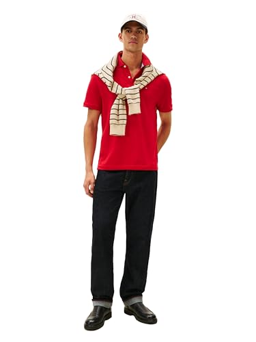 Image of Tommy Hilfiger Men's Short Sleeve Cotton Pique Polo Shirt in Classic Fit