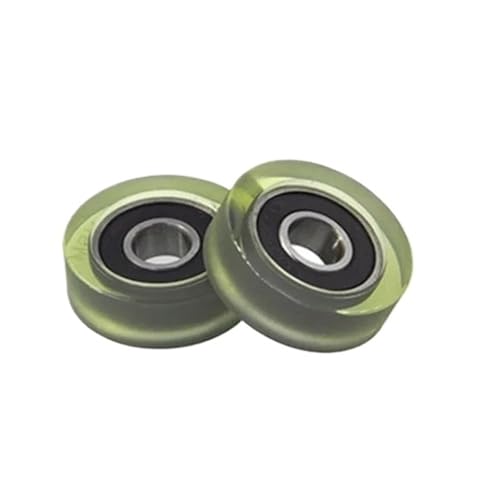 1pcs 10x35x11 PU Coated Roller with 6000RS Bearing PU600035-11 35mm Diameter Plastic 10 * 35 * 11 Polyurethane Rubber Wheel(PU62624-8 6x24x8mm)