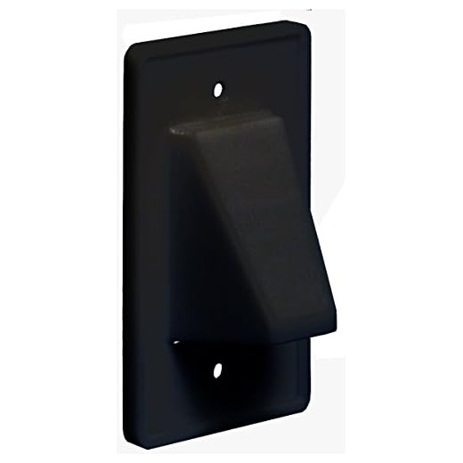 Arlington CE1BL-1 Recessed Cable Wall Plate, Reversible, Paintable, 1-Gang, Black