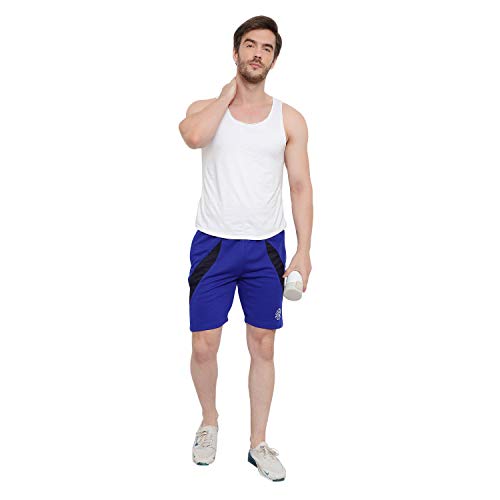 Image of Dia A Dia Men's Polycotton Running Sports Gym Shorts Pack of 4 (Green-Orange-Royal-Yellow Free Size: 28-34 Inches)