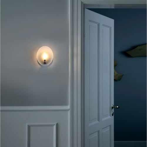 Image of Modern Soft Black Wall Sconces, Room Decor Wall Light Fixture with Oval Style Frosted Glass Shade, Bedroom Decor Wall Mount Light, Wall Lamp for Bedroom,Living Room, Bedside, Bathroom