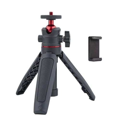 Compact 3-Section Extendable Tripod with Ball Head - Portable Desktop Stand for Smartphones, Cameras & Live Streaming