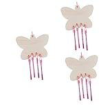 VILLCASE 24 Sets Wooden Wind Chimes Hand Decor DIY Wind Chimes Rabbit Decor DIY Craft Graffiti Wind