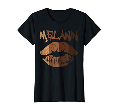 Femme Melanin Lip Kiss BLM BHM Black History Afro Pride Women Gift T-Shirt