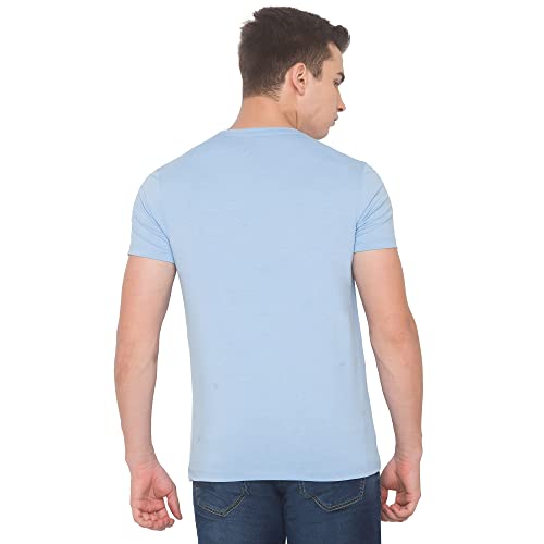Image of spykar Men's Cotton Blend Slim T-Shirts