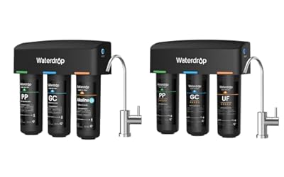 Waterdrop WD-TSB-ALK Under Sink Water Filter and WD-TSB-UF 0.01 ?m Ultra Filtration, Under Sink Water Filtration System-9-Stage Filtration, Reduces Chlorine, Taste and Odor, Fluoride,Bundle
