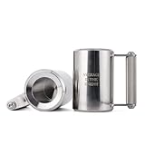 LongPunch Heavy Mug 6KG/13LB 10 oz,Mirror Polished Stainless Steel Fitness Water Cup,Overweight Dumbbell Cups, Funny Beer Mug,Gym Workout, and Coffee Enthusiast Gift, Prank Gift
