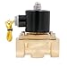 Baomain 1 inch DC 24V Brass Electric Solenoid Valve Water Air NC Valve 2W-250-25