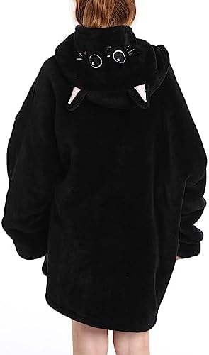 papasgix Kids Blanket Hoodie Fluffy Sweatshirt Blanket with Pocket Cozy Sherpa Hoodie Wearable Blanket for Teens Girls Boys 5 31Mkb VTZhL. AC