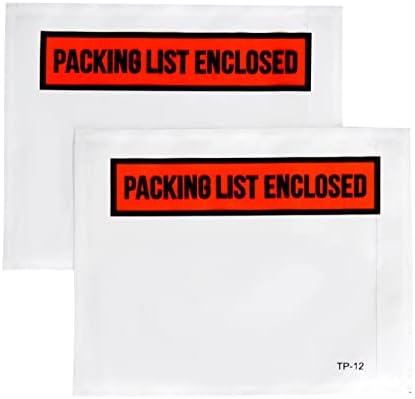 1000 PCS 4.5"x 5.5" Clear Self-Adhesive Packing List Envelopes - Shipping/Mailing Pouch Enclosed Bags for Packing Slips Invoice