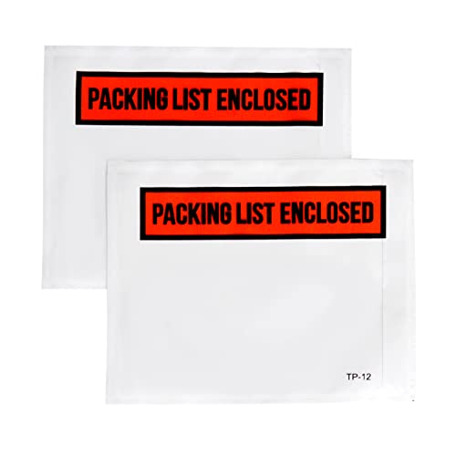 1000 Pcs 4.5"X 5.5" Clear Self-Adhesive Packing List Envelopes - Shipping/Mailing Pouch Enclosed Bags For Packing Slips Invoice #TOP29