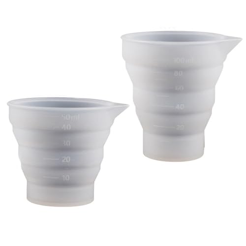 2PCS Dosing Ball for Liquid Detergent Silicone Measuring Cup Laundry Liquid Dosing Measuring Cups for Liquid/Powder Detergent Fabric Conditioner