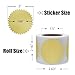 Hybsk 300pcs Notary Seals 2 inch Embossing Stickers Gold Metallic Certificate Sealing Labels with Serrated Edge for Awards Legal (Gold)