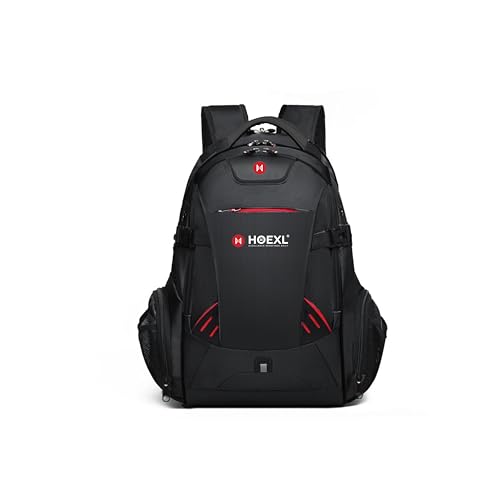 HOEXL 40L Premium Laptop Backpack - Waterproof Bags for Men and Women for Office, Travel - Swisslook Stylish 15.6 inch Laptop Bag With USB, Anti Theft Pocket, Rain Cover - Tech Bag Multi Compartment