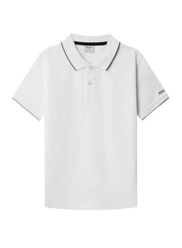 Pepe Jeans Polo Hayden da Ragazzo, Bianco (Bianco), 14