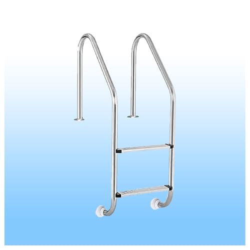 Escalera para piscina de acero inoxidable con 2 peldaños miniatura 1