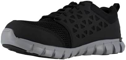 Reebok Reebok Work Rb4015 Sublite Work Athletic Soft Toe Work Shoe Black With Grey Trim mens Work & Safety