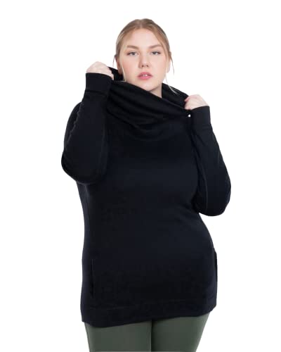 Women's Merino Wool Cowl Pullover by Woolly | RWS Certified | Warm, Soft, Seattle Designed