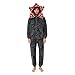 D-Demogorgon Onesie Pajamas Adult Fleece Hooded Jumpsuit One Piece Sleepwear S-Strangers Thing Costume Xmas Pjs Black