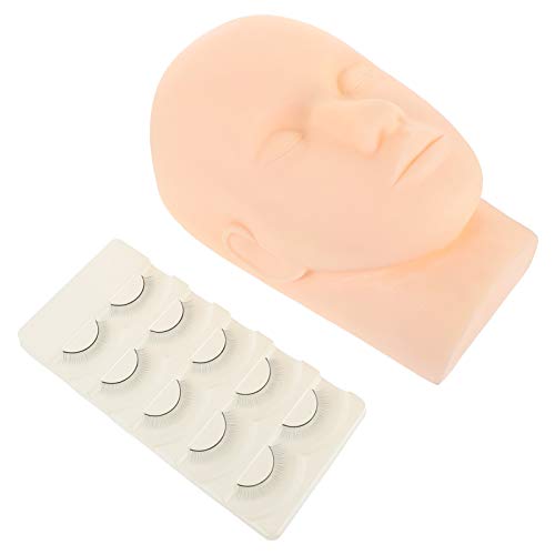 NOLITOY 1 Set Modelo De Cabecera De Maquillaje Práctica De Formación De Maquillaje De Maquillaje Práctica De Maquillaje Mannequín Cabeza Plana Mannequín Cabeza De La Cabeza Kits De