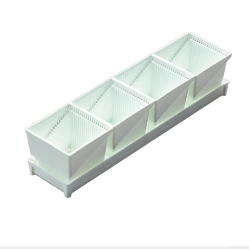 Pumixiy Jardinière de balcon avec plateau de drainage, pot de fleurs en plastique respirant pour jardinage urbain, économie d'espace pour culture d'herbes aromatiques en intérieur (nouveau modèle de