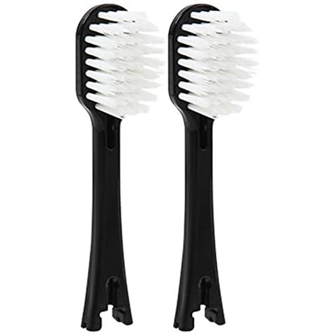 IONPA [Wide - Black] Replacement Brush Head, 2pcs/Pack, Made in Japan IONIC KISS You, hyG, Extended Filament, Floss Action Cover