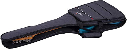 Crossrock CRSG107E Torba na gitarę elektryczną, watowanie 10 mm, dostępny plecak, ciemnoszary (CRSG107EGR)