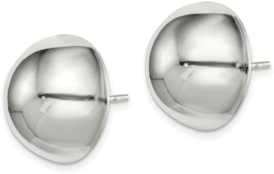 925 Sterling Silver 16mm Button Stud Earrings - Image 3
