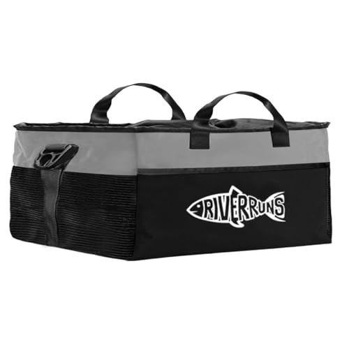 Riverruns Fishing Hunting Wader Bag with Vented Mesh, Waders Boots Bag, Fly Fishing Storage Bag for Fishing, Hiking, Camping (Charcoal Taupe, Large 60L)