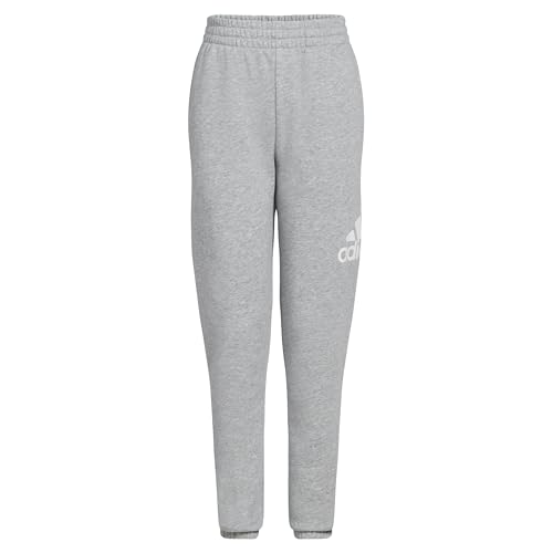 adidas Girls' Essential Logo Joggers Sweatpants, Heather Grey Light, XL