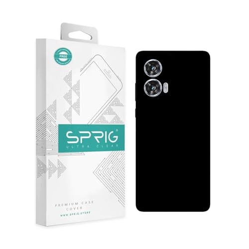 Image of SPRIG Compatible with Moto G96 TPEE Cover Premium Back Cover Drop Tested Shock Proof Mobile Case for Men, Women, Boys and Girls with Camera Protection (Black)