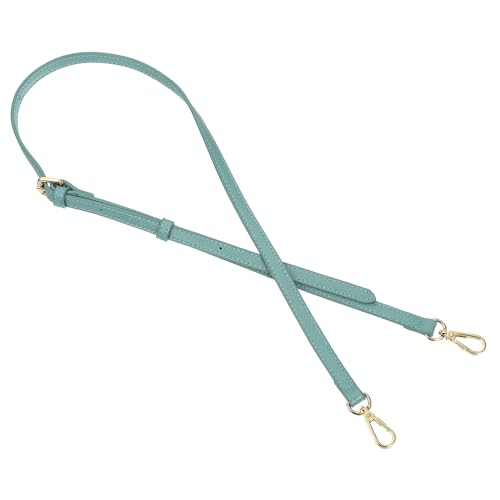 Image of uxcell Leather Bag Strap Replacement Adjustable Crossbody Bag Straps Conversion for Shoulder Bag Handbag Purse, Blue, Gold Buckle