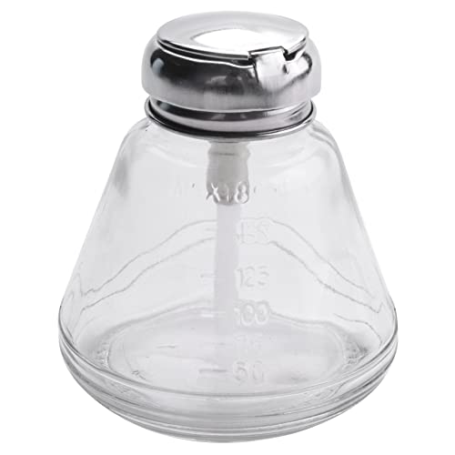 Srutueo Empty Nail Polish Pump Dispenser Glass Push Down Press Bottle