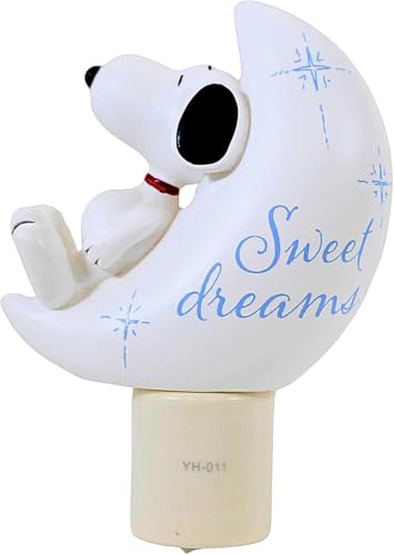 Image of Roman Giftware Inc., Night Light Collection, 4.25 inch H Snoopy Moon Night Light,Religious, Inspirational, Durable (2x3x5)
